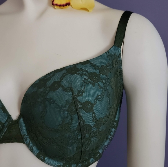 Victoria's Secret Bra 34DD Lined Demi Lace Velvet - Picture 6 of 8